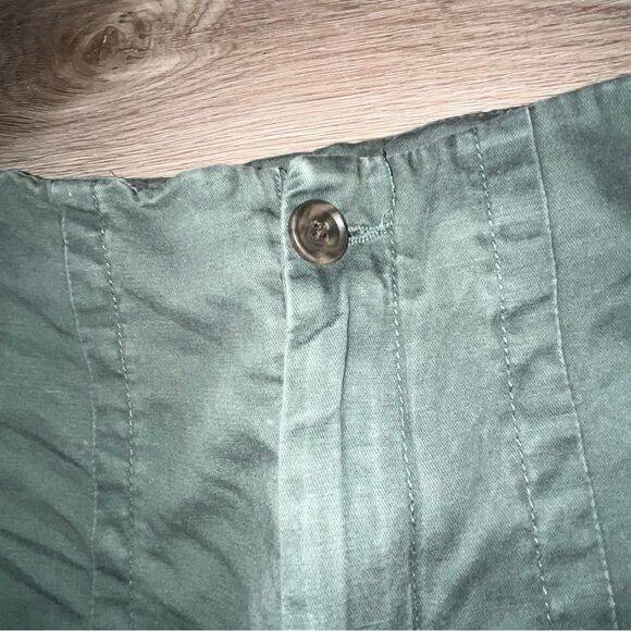 Women's Loft Olive Green Wide Leg Cropped Pants - Picture 4 of 9